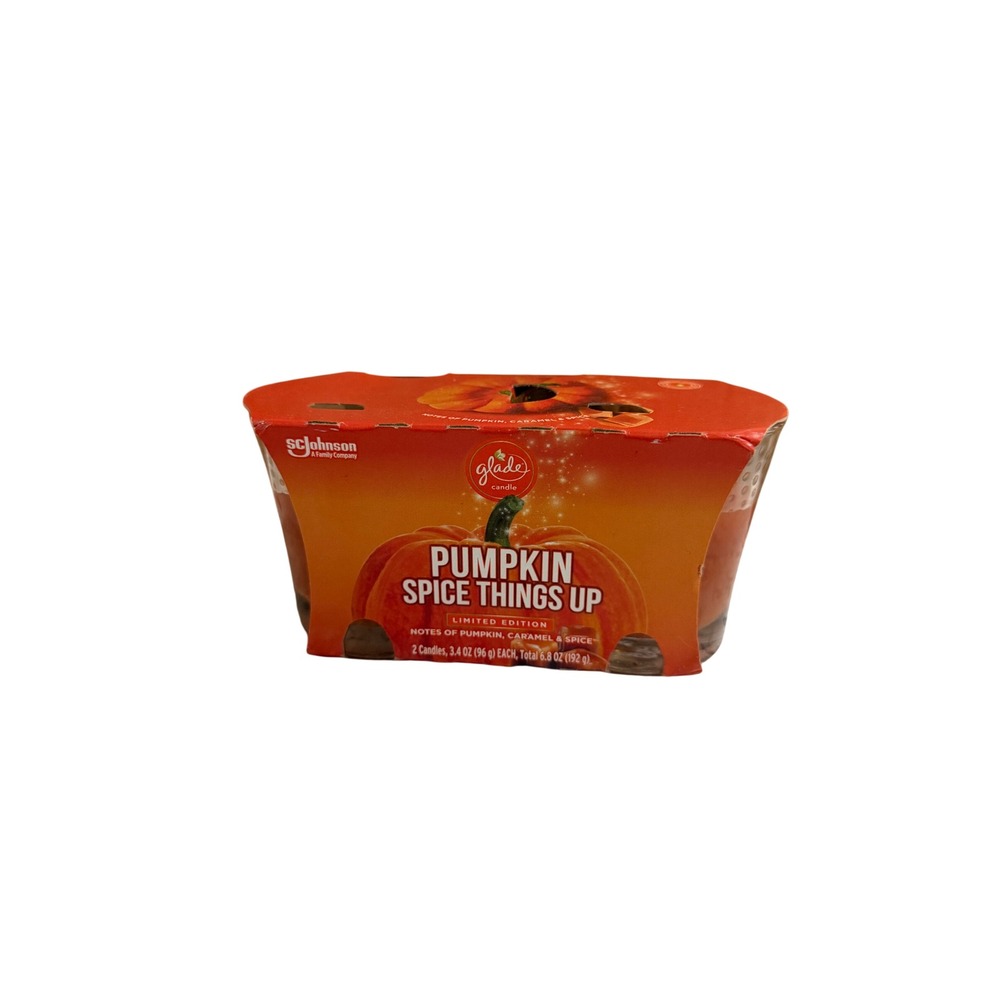 Glade Pumpkin Spice Things Up Limited Edition Jar Candles 2 Pack 3.4 oz Each
